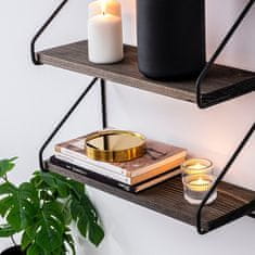 Woody Fashion Zidna polica, Crno Orah, Violaceae