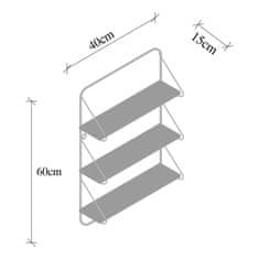 Woody Fashion Zidna polica, Crno Orah, Violaceae