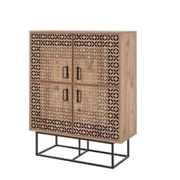 Woody Fashion Višenamjenski ormarić, Atlantski bor Crno, Quantum Solo - Fade