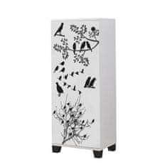 Woody Fashion Ormarić za cipele, Bijela boja Crno, Filinta Manyas - White