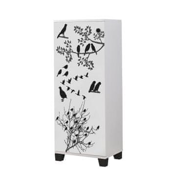 Woody Fashion Ormarić za cipele, Bijela boja Crno, Filinta Manyas - White