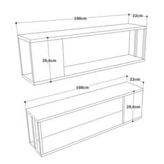Woody Fashion Zidna polica, Atlantski bor, VG18 - A