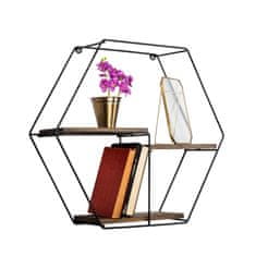 Woody Fashion Zidna polica, Crno Orah, Narcissus