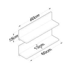 Woody Fashion Zidna polica, Orah, E18 - 1039
