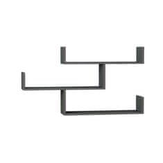 Woody Fashion Zidna polica, Antracit, Tibet - Anthracite