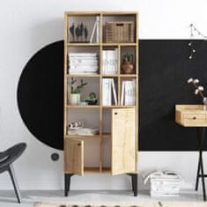 Woody Fashion Polica za knjige, Hrast safir, Castor