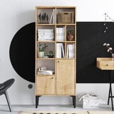 Woody Fashion Polica za knjige, Hrast safir, Castor