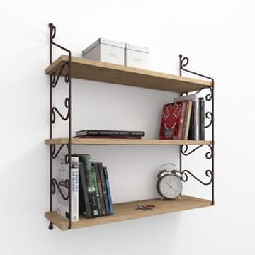 Woody Fashion Zidna polica, hrast, Seramoni 3'lü - Oak