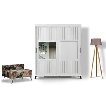 Woody Fashion Garderoba, Pasific Home Fuga - 150 Parlak Beyaz Dolap