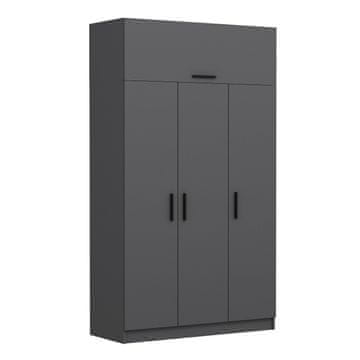Woody Fashion Garderoba, Minar 3 Kapak 2 Çekmece 255 - Anthracite