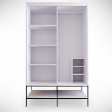 Woody Fashion Garderoba, Martin Sürgülü 120 - White, Black, Gold