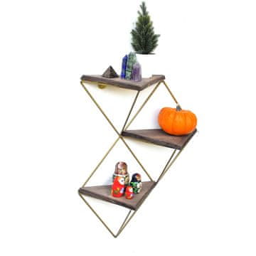 Woody Fashion Ukrasna drvena zidna polica EMILY