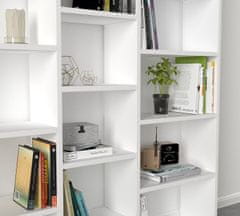 Woody Fashion Polica za knjige, Bijela boja, Ample - White