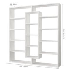 Woody Fashion Polica za knjige, Bijela boja, Ample - White