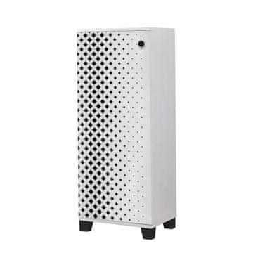 Woody Fashion Ormarić za cipele, Bijela boja Crno, Filinta 804 - White