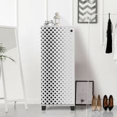 Woody Fashion Ormarić za cipele, Bijela boja Crno, Filinta 804 - White