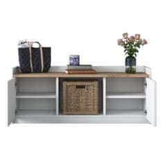 Woody Fashion Ormarić za cipele, Bijela boja Orah, P2 - 1808 - Walnut