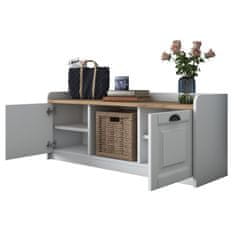 Woody Fashion Ormarić za cipele, Bijela boja Orah, P2 - 1808 - Walnut