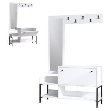 Woody Fashion Ormarić za cipele, Bijela boja Crno, Lopp