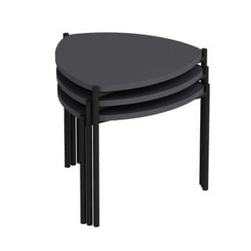 Woody Fashion Stol (3 komada), Lenny - Anthracite