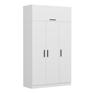 Woody Fashion Garderoba, Kale 3 Kapak 235 - White