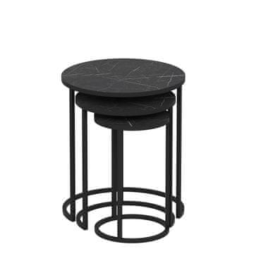 Woody Fashion Stol (3 komada), Gloria - Black