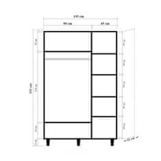 Woody Fashion Garderoba Adley