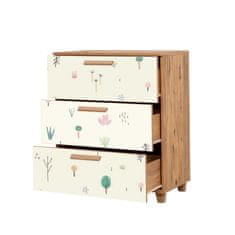 Woody Fashion Komoda, Atlantski bor Bijela boja, Leva Gravis Jungle