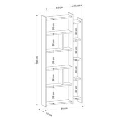 Woody Fashion Polica za knjige, hrast, Momo