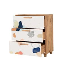 Woody Fashion Komoda, Atlantski bor Bijela boja, Leva Gravis Pied