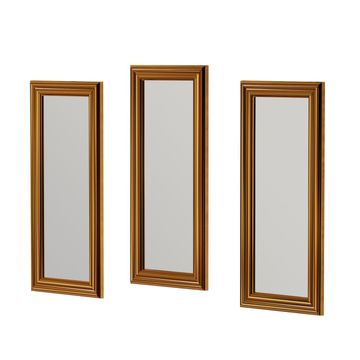 Woody Fashion Set ogledala (3 komada), Zlato, Lavia - Gold
