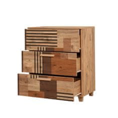 Woody Fashion Komoda, Atlantski bor, Leva Gravis Colorblock