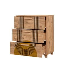 Woody Fashion Komoda, Atlantski bor, Leva Gravis Sun