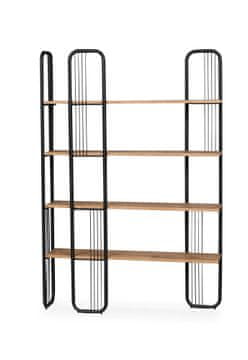 Woody Fashion Polica za knjige, Sierra - Atlantic Pine, Black