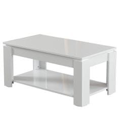 Woody Fashion Stolić za kavu, Shelf - Shiny White
