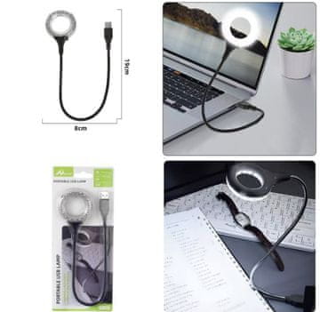 TekOne USB prilagodljiva LED svjetiljka za rad na računalu ili čitanje