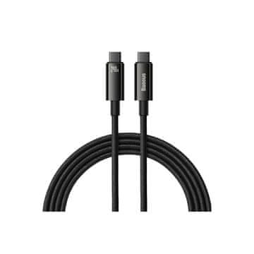 BASEUS Volframov zlatni kabel, USB-C - USB-C, 240 W, crni (CAWJ040101)