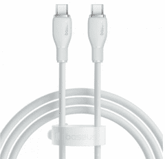 BASEUS Puding kabel, 2 m, USB-C-USB-C, 100 W, bijeli (P10355702221-01)