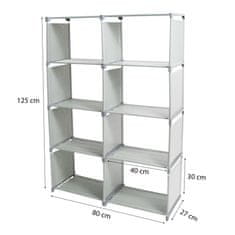 Aga Sklopivi regal s policama 125x80x27 cm