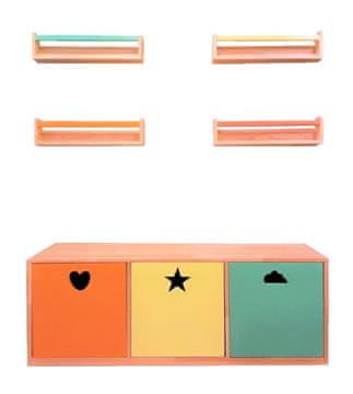 Woody Fashion Polica za knjige Bookshelf And Toys Cabinet