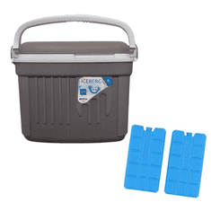 Iceberg ICEBREG 8L torba za hlađenje, tvrda, siva, hlađenje umetak 2x200g