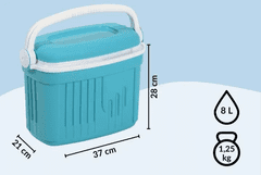 Iceberg ICEBRG 8L torba za hlađenje, tvrda, tirkizna, hladnjaka 2x200g