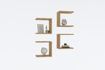 Woody Fashion Zidna polica, Base - Sapphire Oak