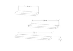 Woody Fashion Zidna polica, Leila - Anthracite