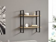 Woody Fashion Zidna polica, Buba - Sapphire Oak, Black