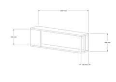 Woody Fashion Zidna polica MALLORY