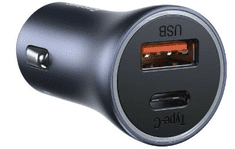 Auto punjač 40W USB + USB-C + USB Lightning kabel, 1m, crni (TZCCJD-B0G)