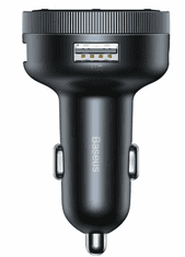 BASEUS Auto FM odašiljač + auto punjač, BT 5.0, microSD, aux, crni (CCLH-01)