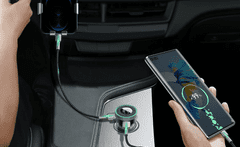 BASEUS Auto FM odašiljač + auto punjač, BT 5.0, microSD, aux, crni (CCLH-01)