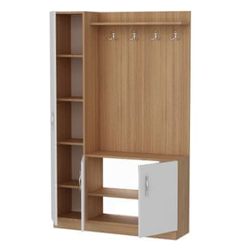 Woody Fashion Stalak za hodnik, Naturel - Teak, White